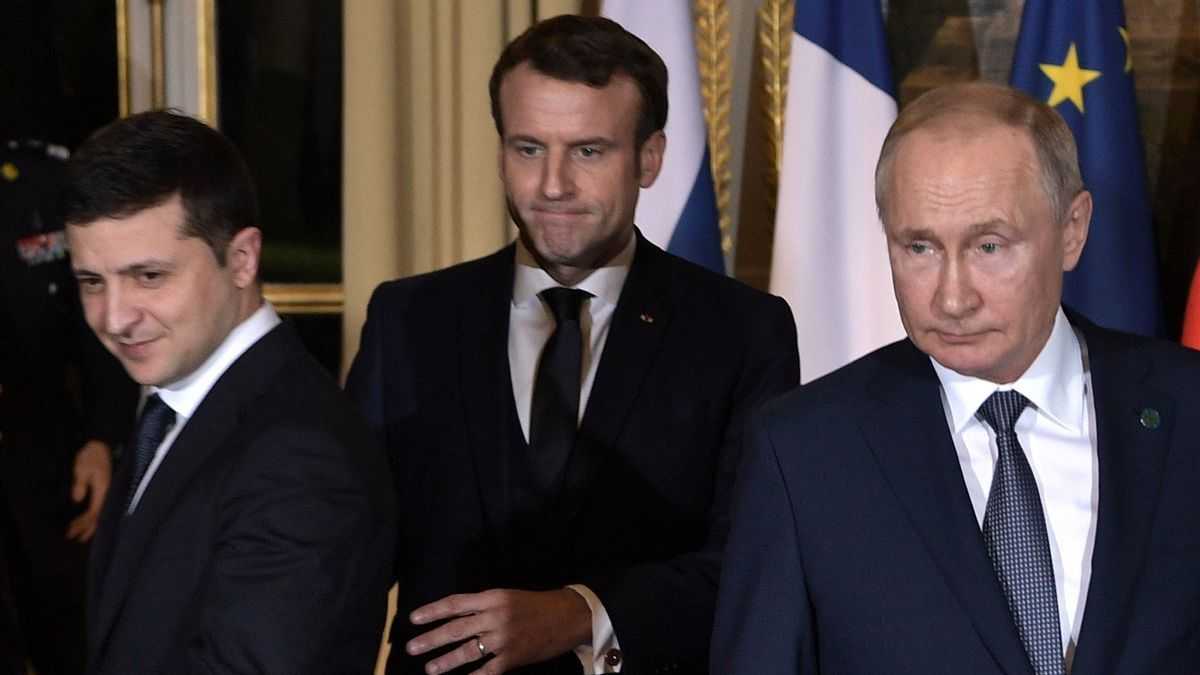 Zelenskiy Macron Putin