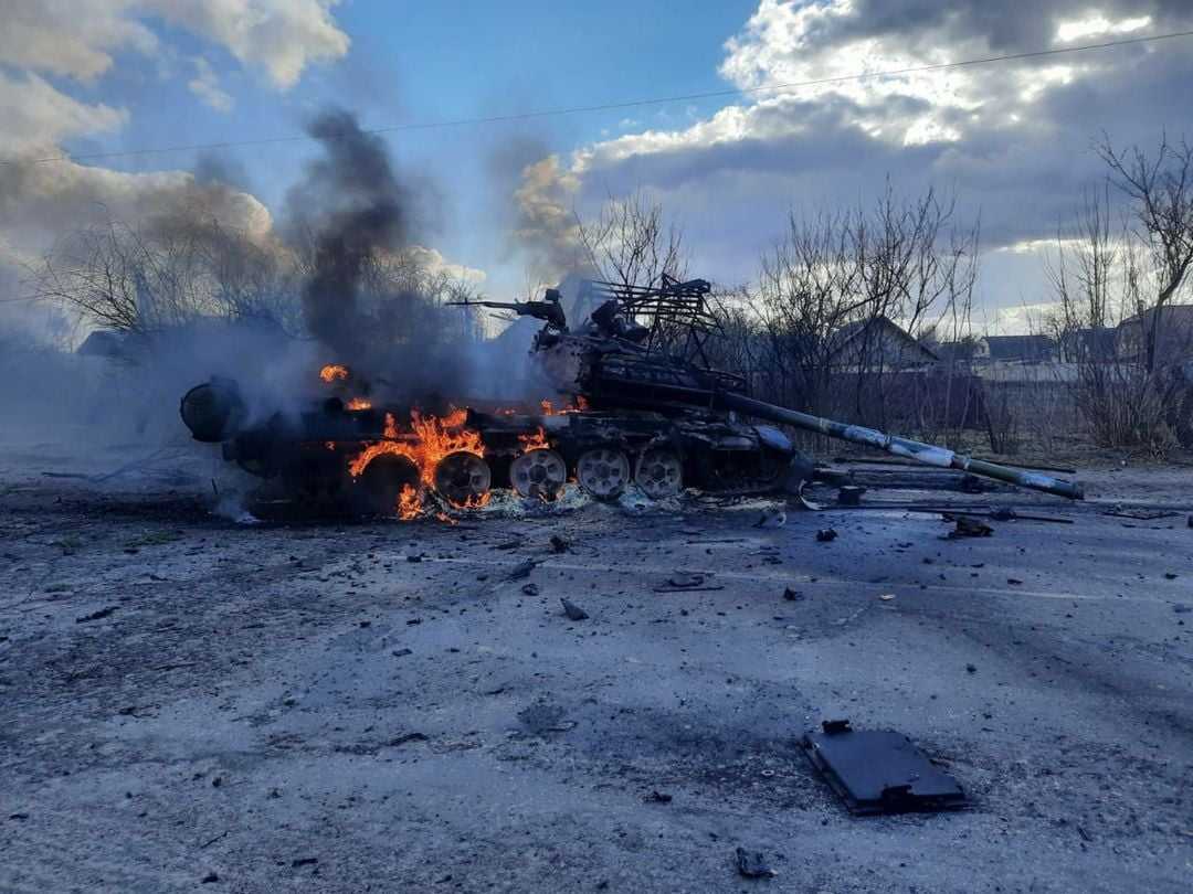 tanque ruso destruido