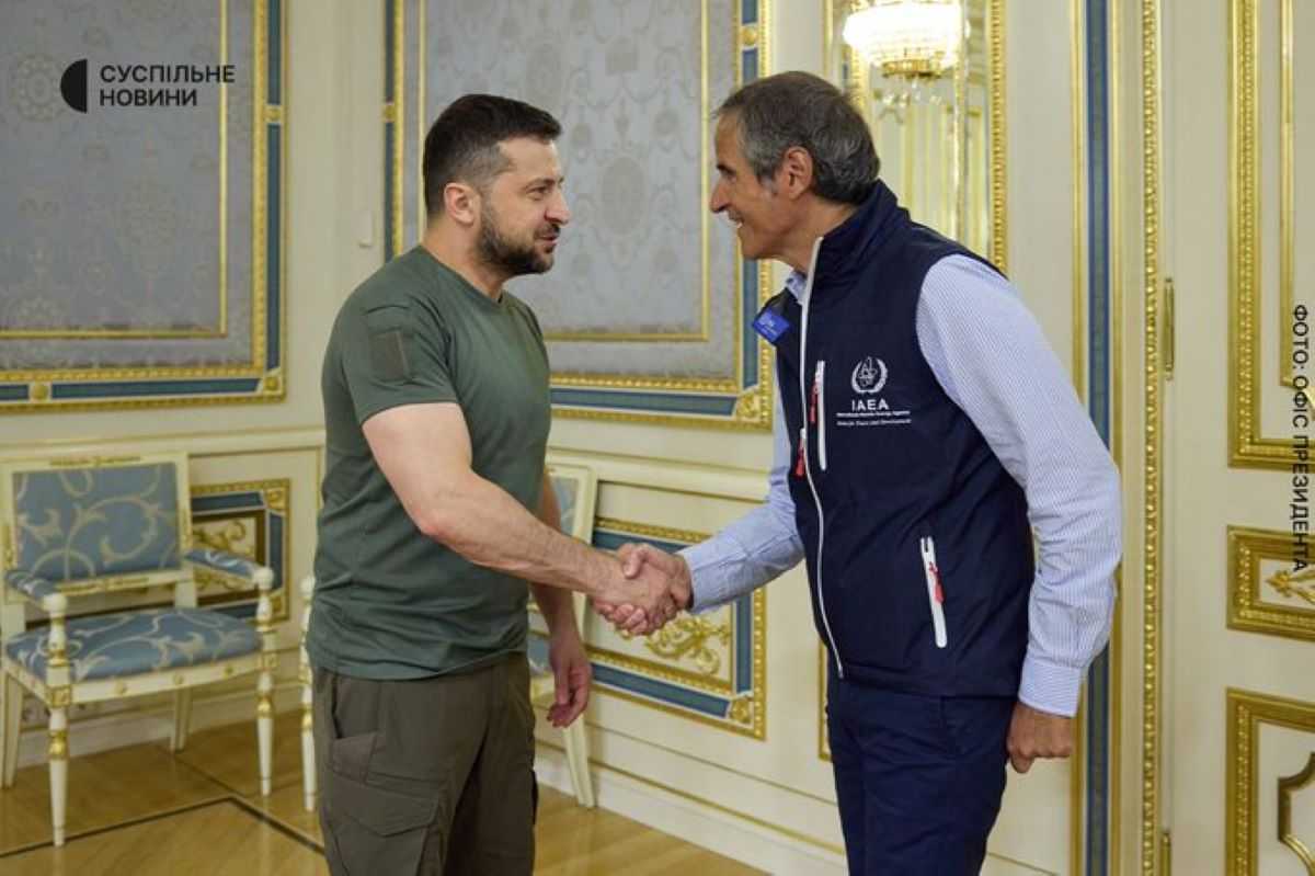 Zelenskiy - Grossi OIEA Ucrania