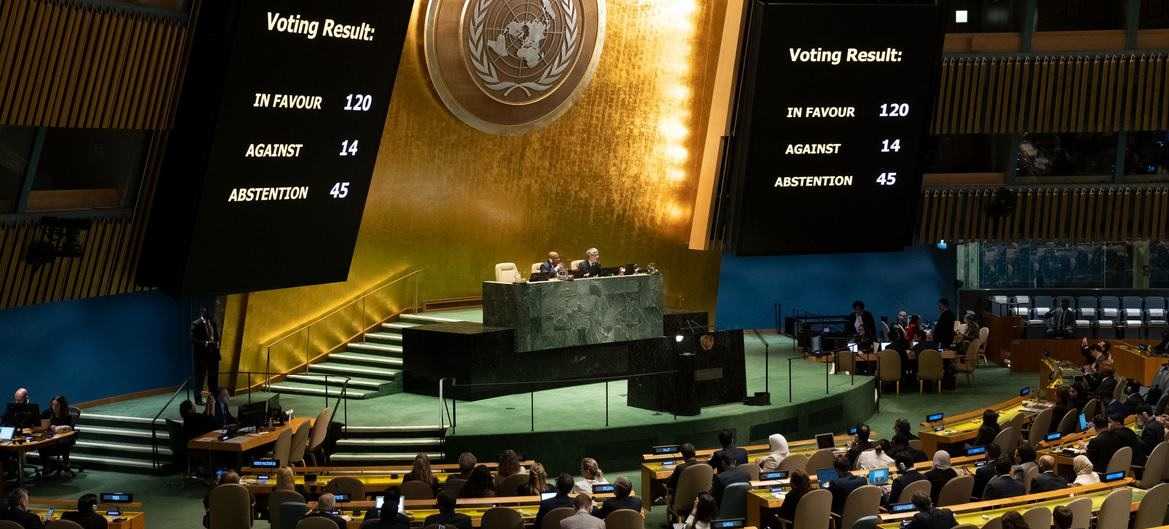 ASAMBLEA VOTA TREGUAISRAEL HAMAS27 octubre 20023