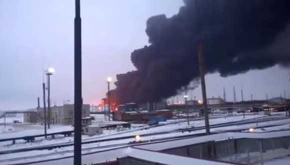 Ataque Ucrania a Rosneft Ryazan 13-03-2024
