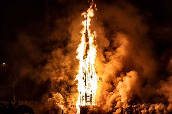 Incendio Iglesia San Francisco de Borja
