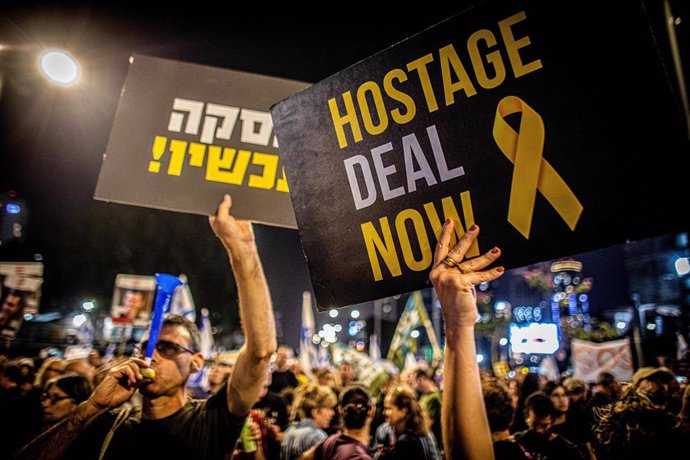 Manifestación Israel rehenes