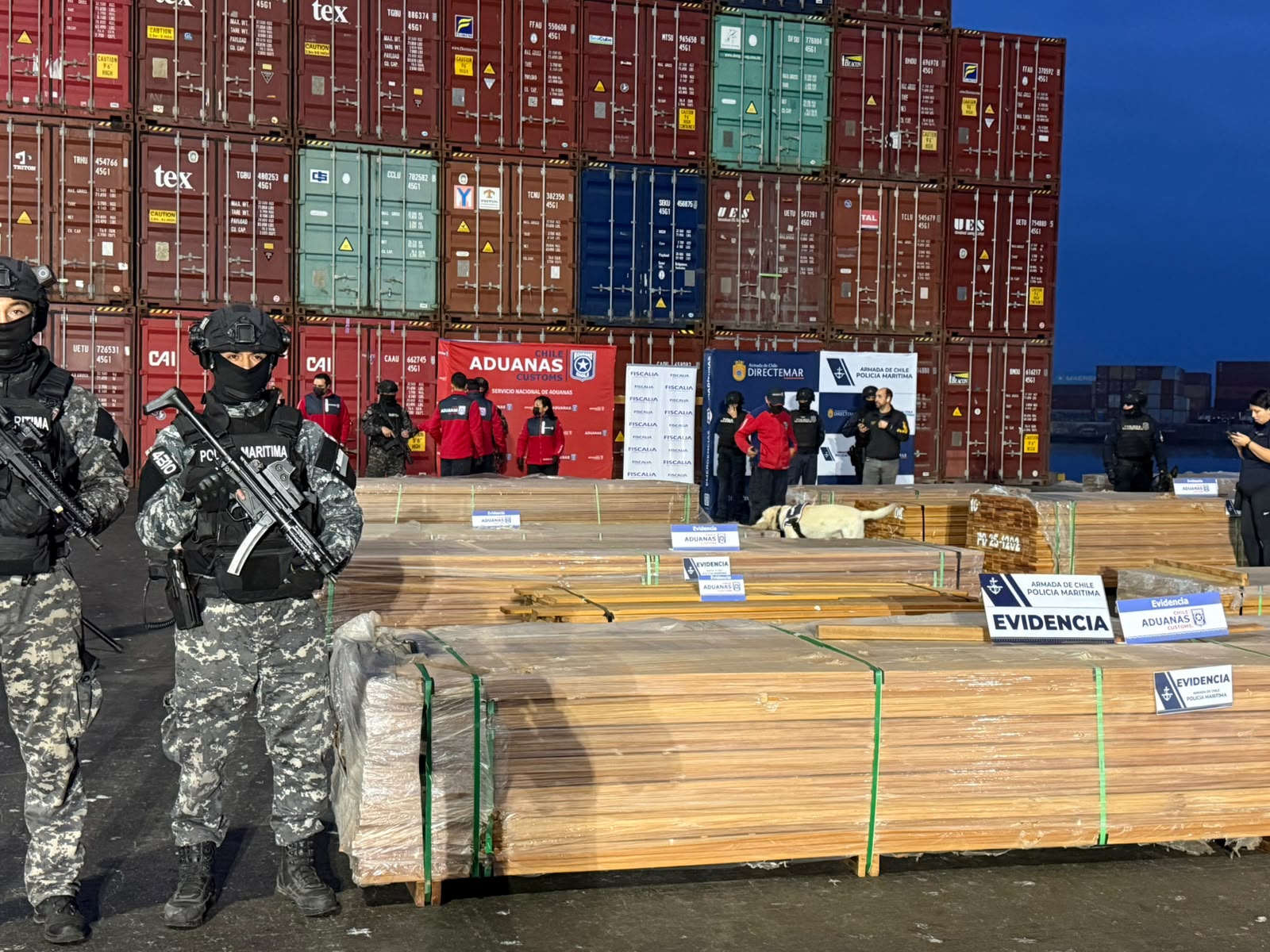 Incautan más de 100 toneladas de droga en madera impregnada procedente de Bolivia