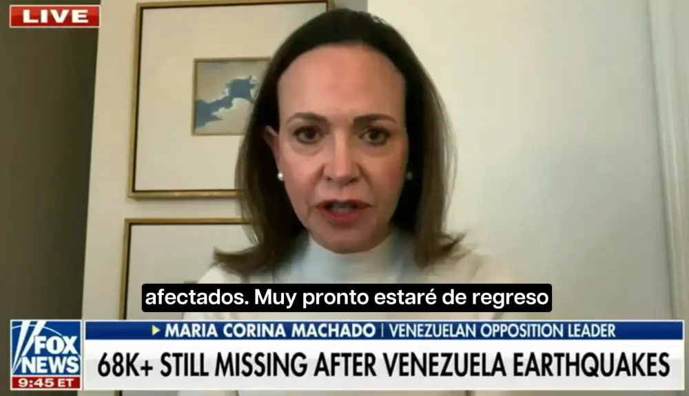 Oportunismo de Machado anuncia que -en medio de la tragedia- ahora va a Venezuela
