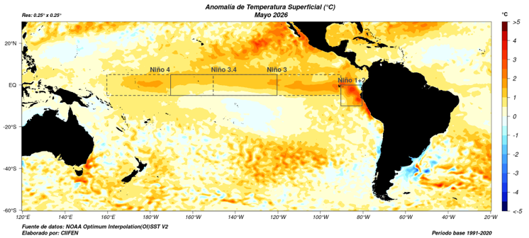 Meteorología confirma condiciones de “El Niño” ya están presentes y avisa para Chile lluvias sobre lo normal