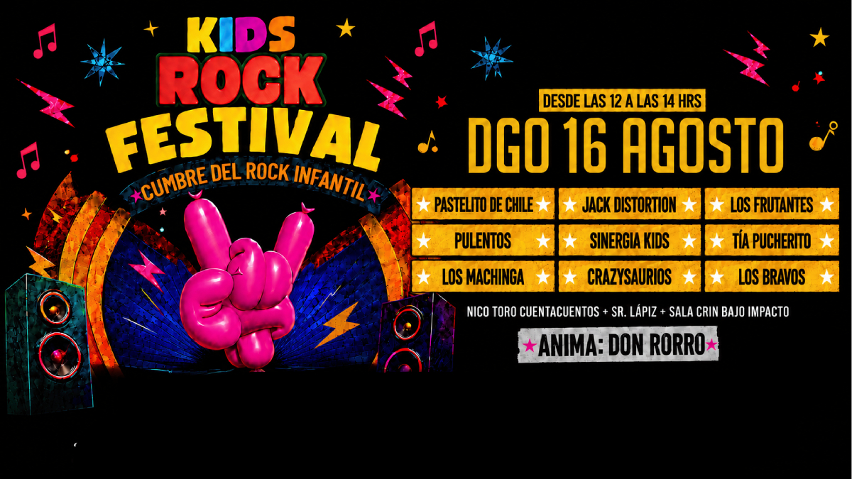 Jack Distortion, Los Pulentos y Crazy Saurios se reúnen para el primer concierto de rock familiar en Chile