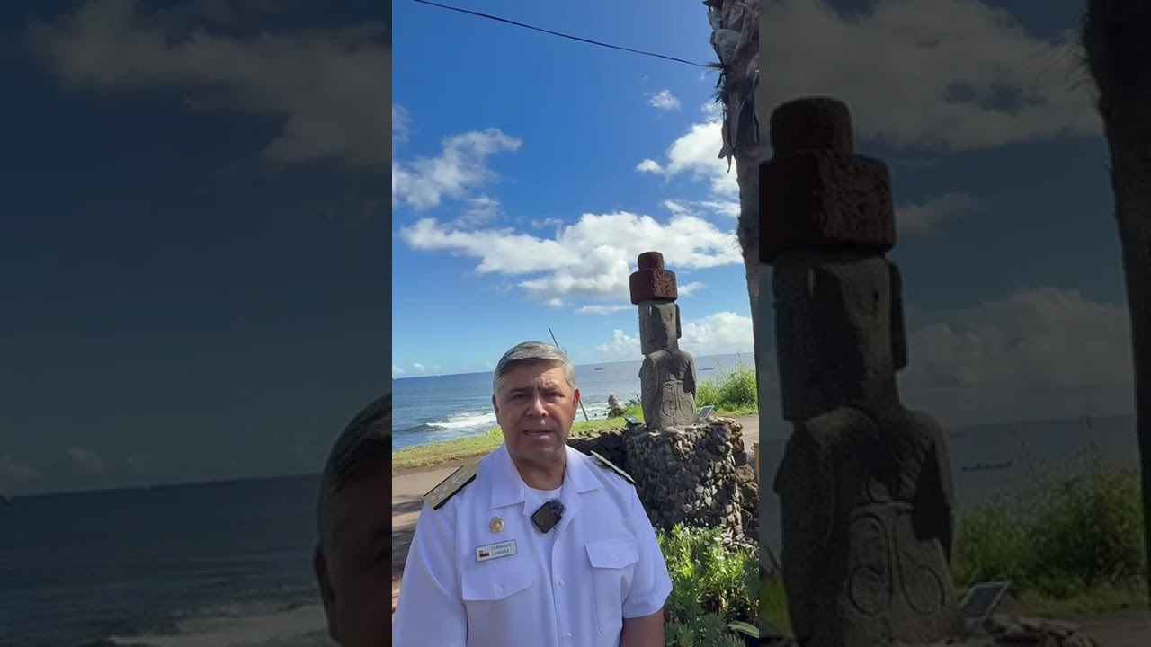 CJA Almirante Fernando Cabrera se refiere al trabajo que realiza la Armada en Rapa Nui
